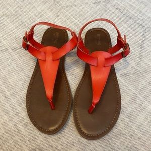 Red Mossimo sandals. NWOT